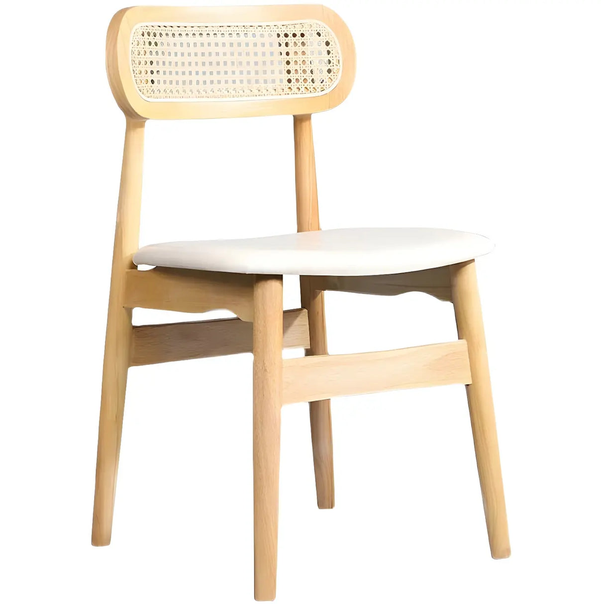 Open Back Faux Leather Upholstered Dining Side Chair Image - 9