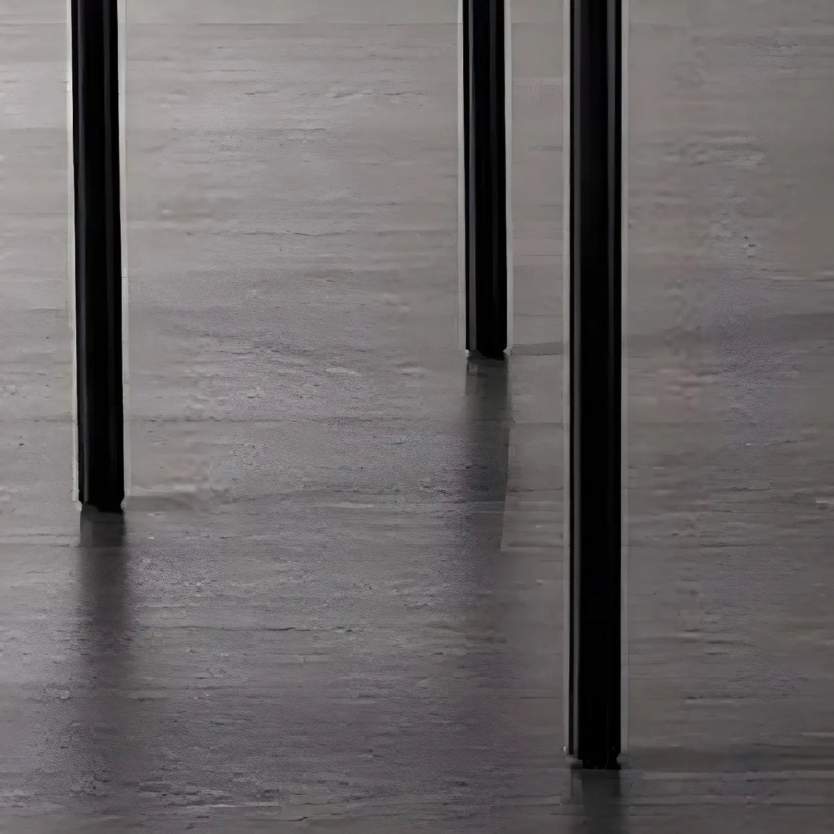 Open Back Iron Leg Faux Leather Dining Side Chair Image - 18