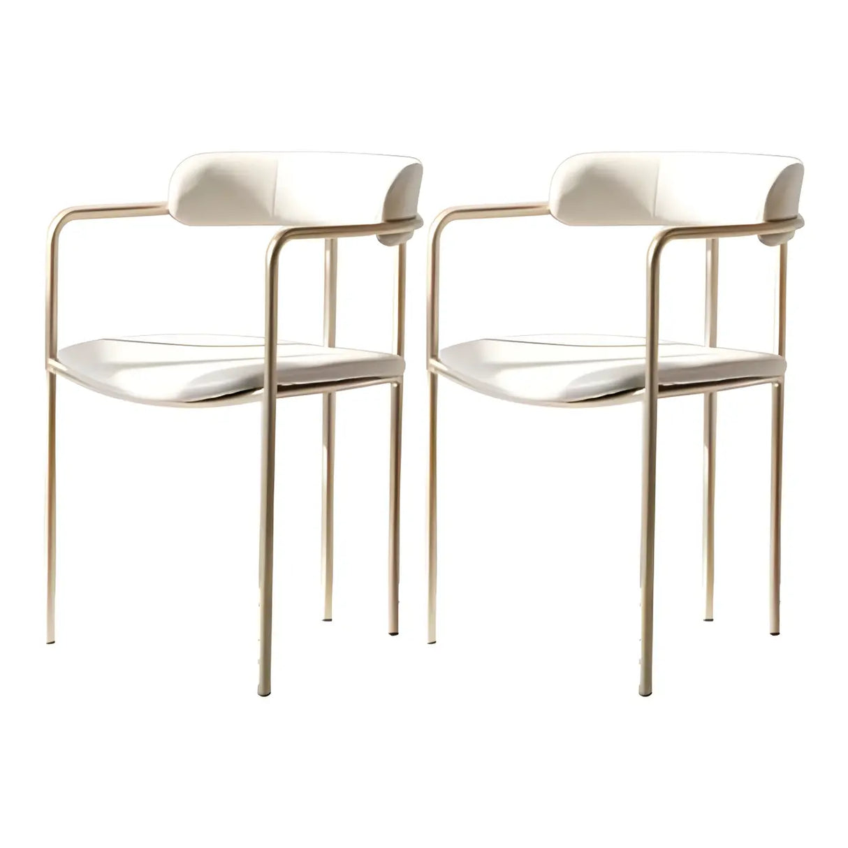 Open Back Microfiber Upholstered Dining Arm Chair Image - 10