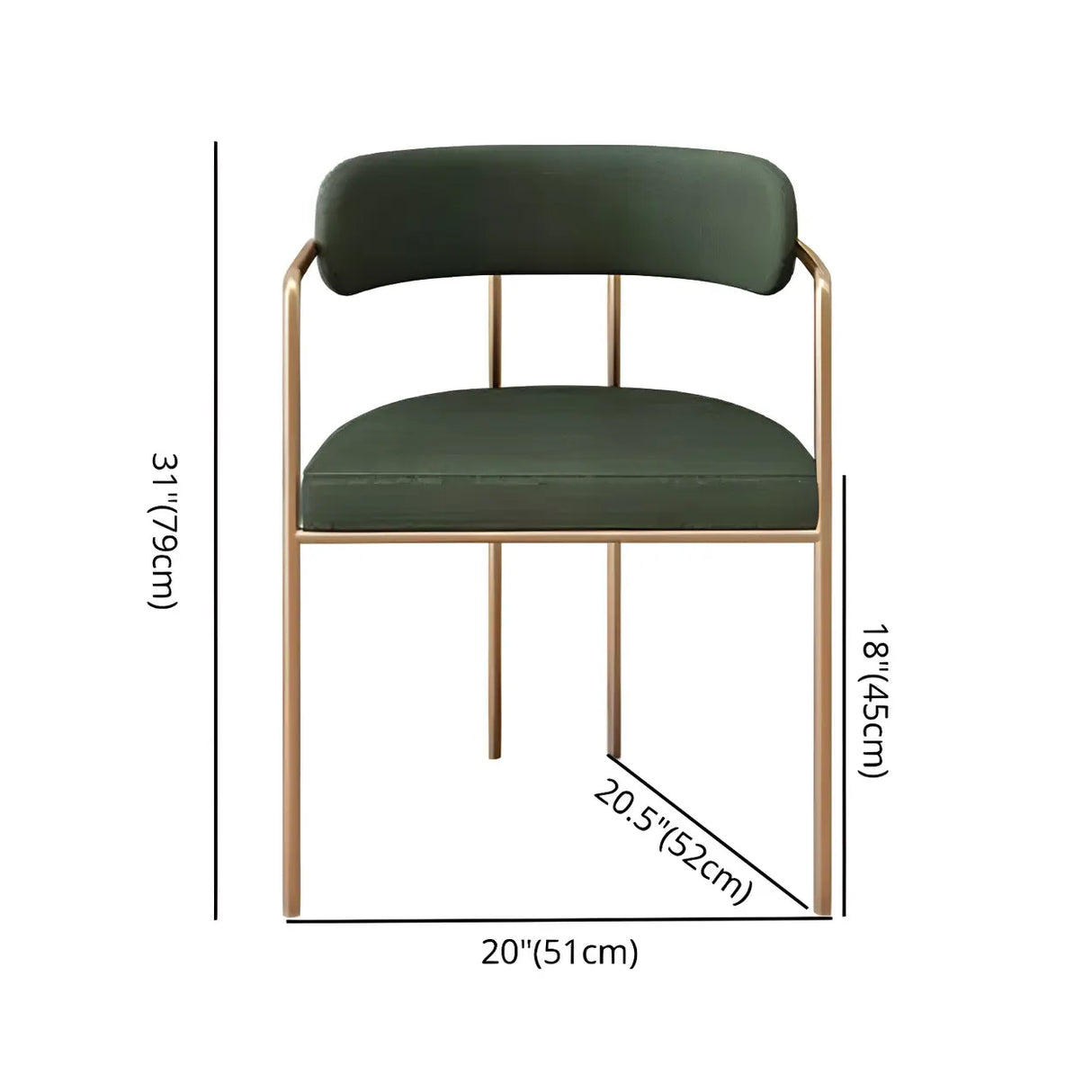 Open Back Microfiber Upholstered Dining Arm Chair Image - 12