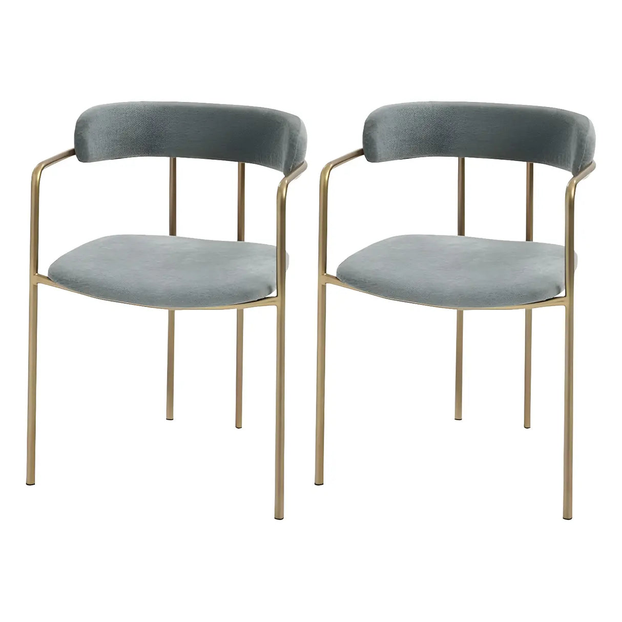 Open Back Microfiber Upholstered Dining Arm Chair Image - 14