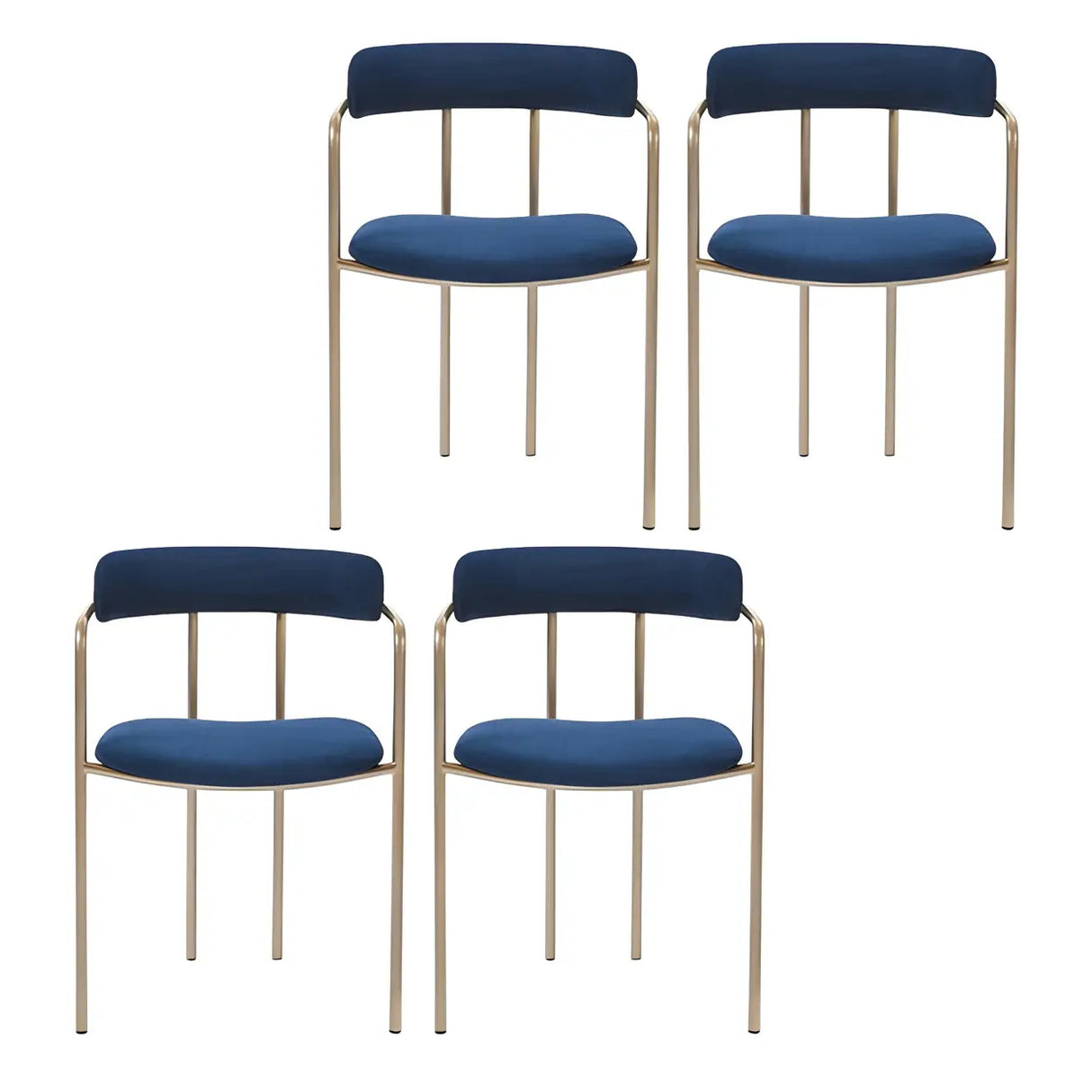 Open Back Microfiber Upholstered Dining Arm Chair Image - 18