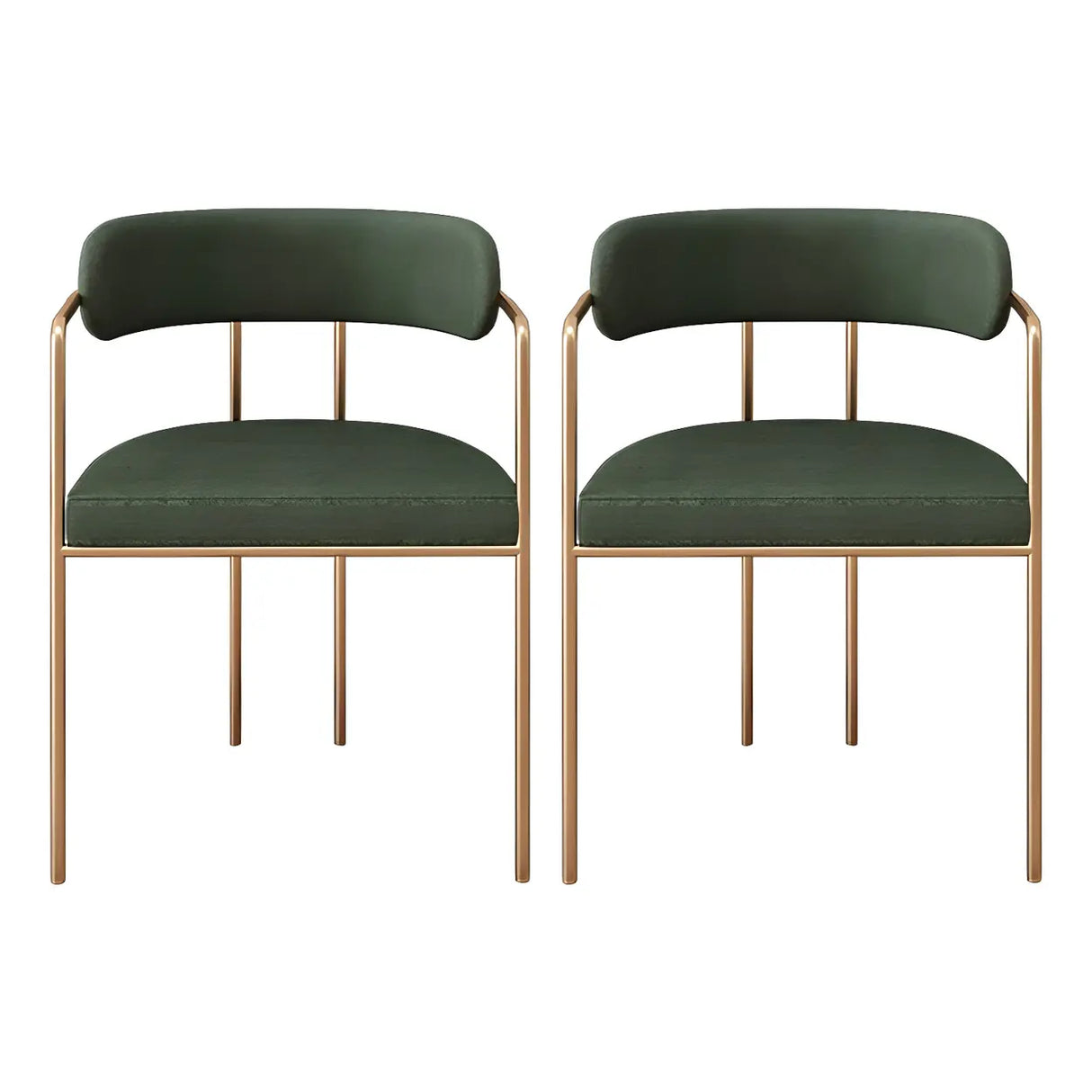 Open Back Microfiber Upholstered Dining Arm Chair Image - 4