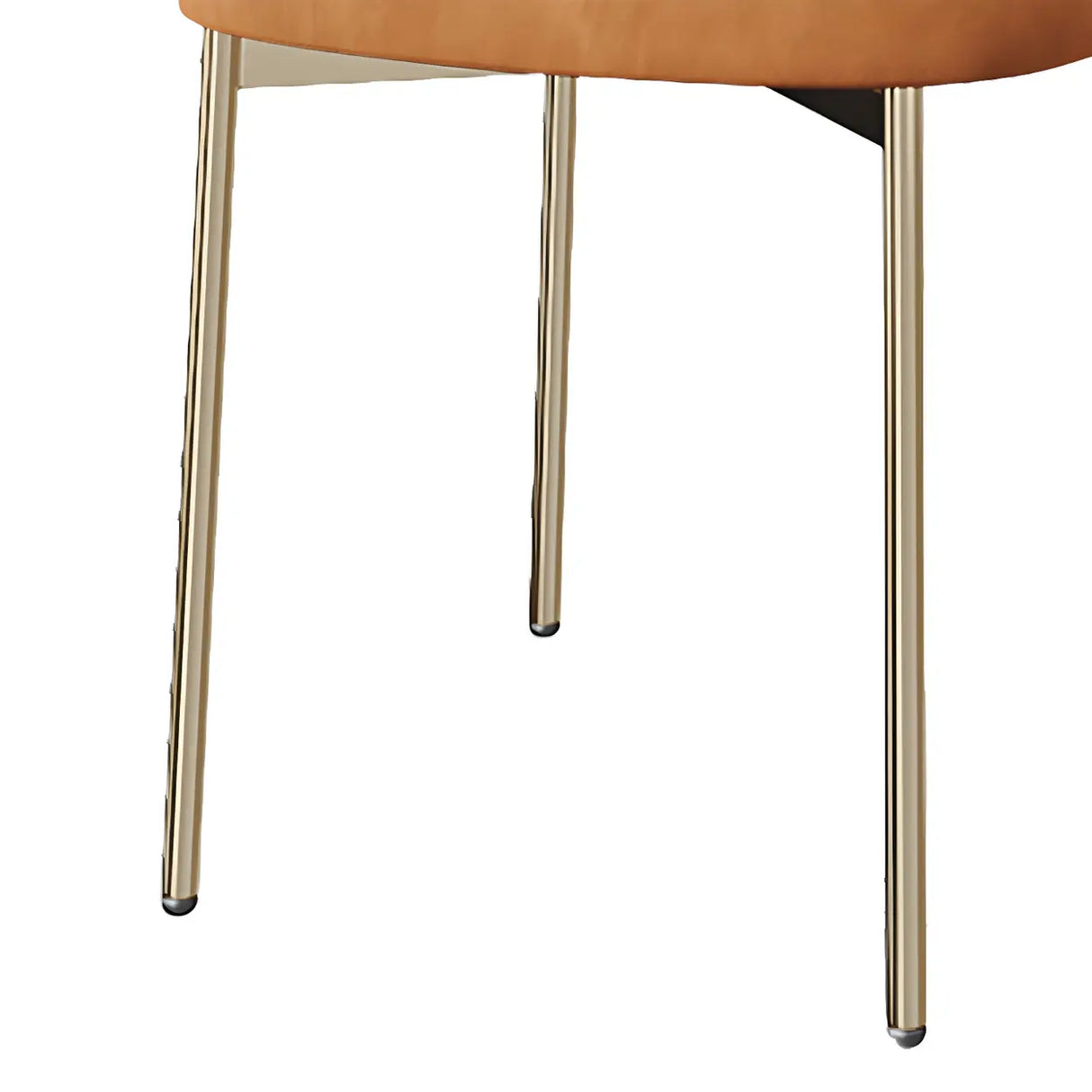 Open Back Velour Dining Side Chair with Metal Legs Image - 13