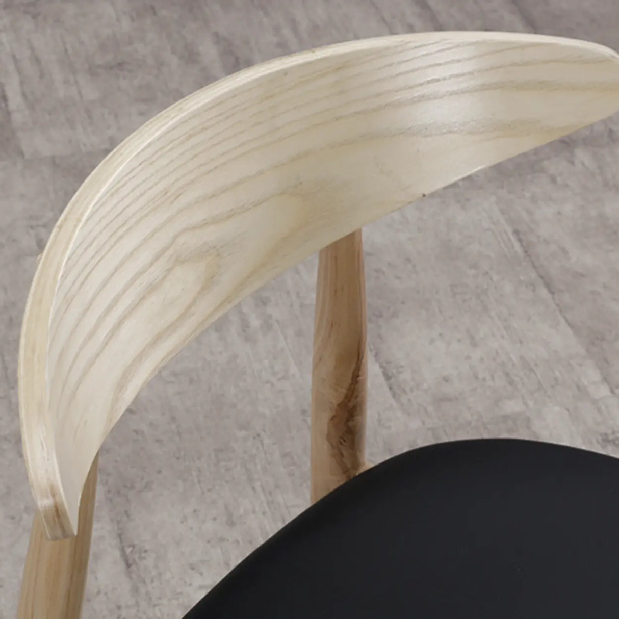 Open Back Wooden Armless Upholstered Dining Chairs Image - 9