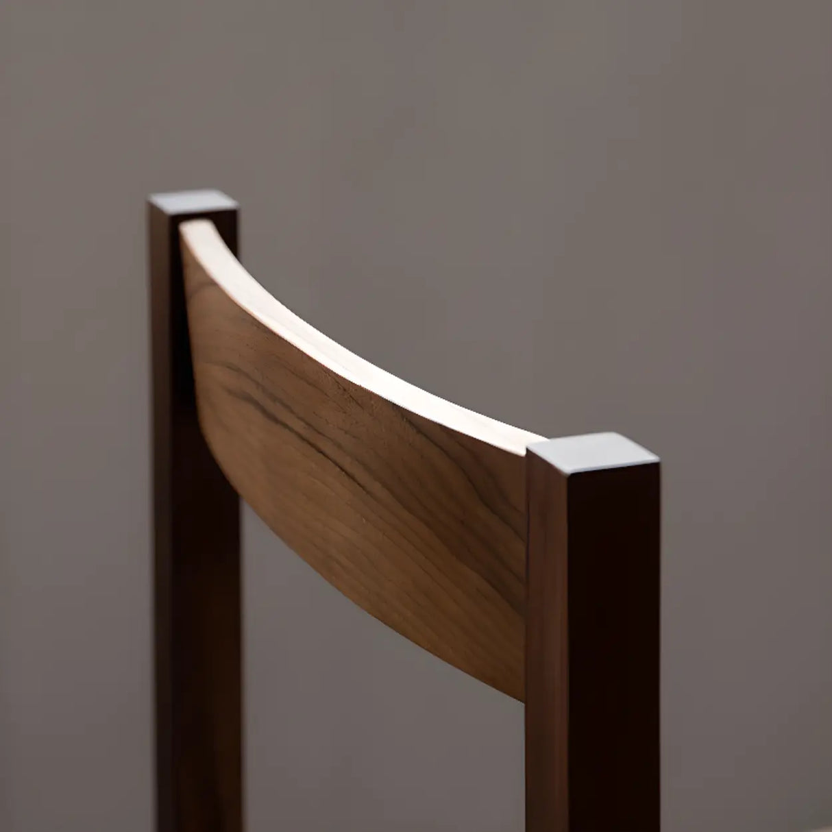 Open Braided Rope Seat Rectangle Wood Dining Chair Image - 8