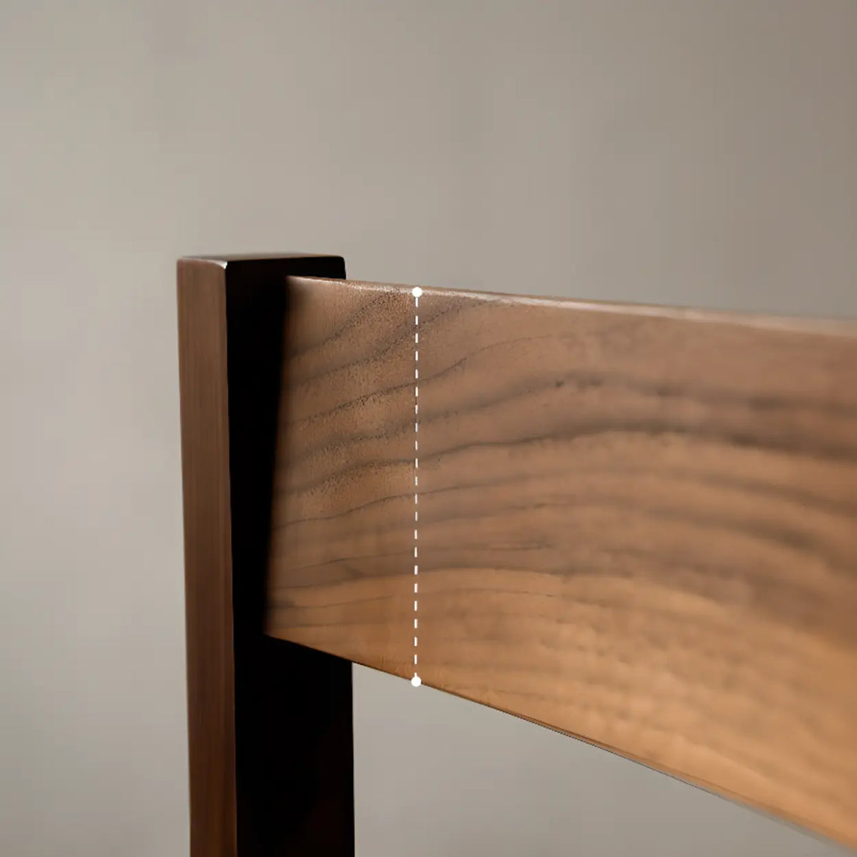 Open Braided Rope Seat Rectangle Wood Dining Chair Image - 9