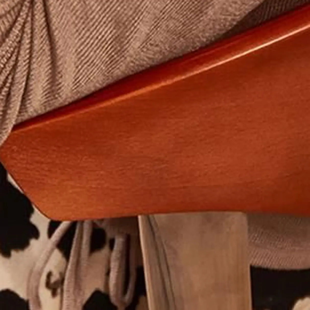 Open Curved Back Upholstered Wood Dining Chair Cherry Image - 17