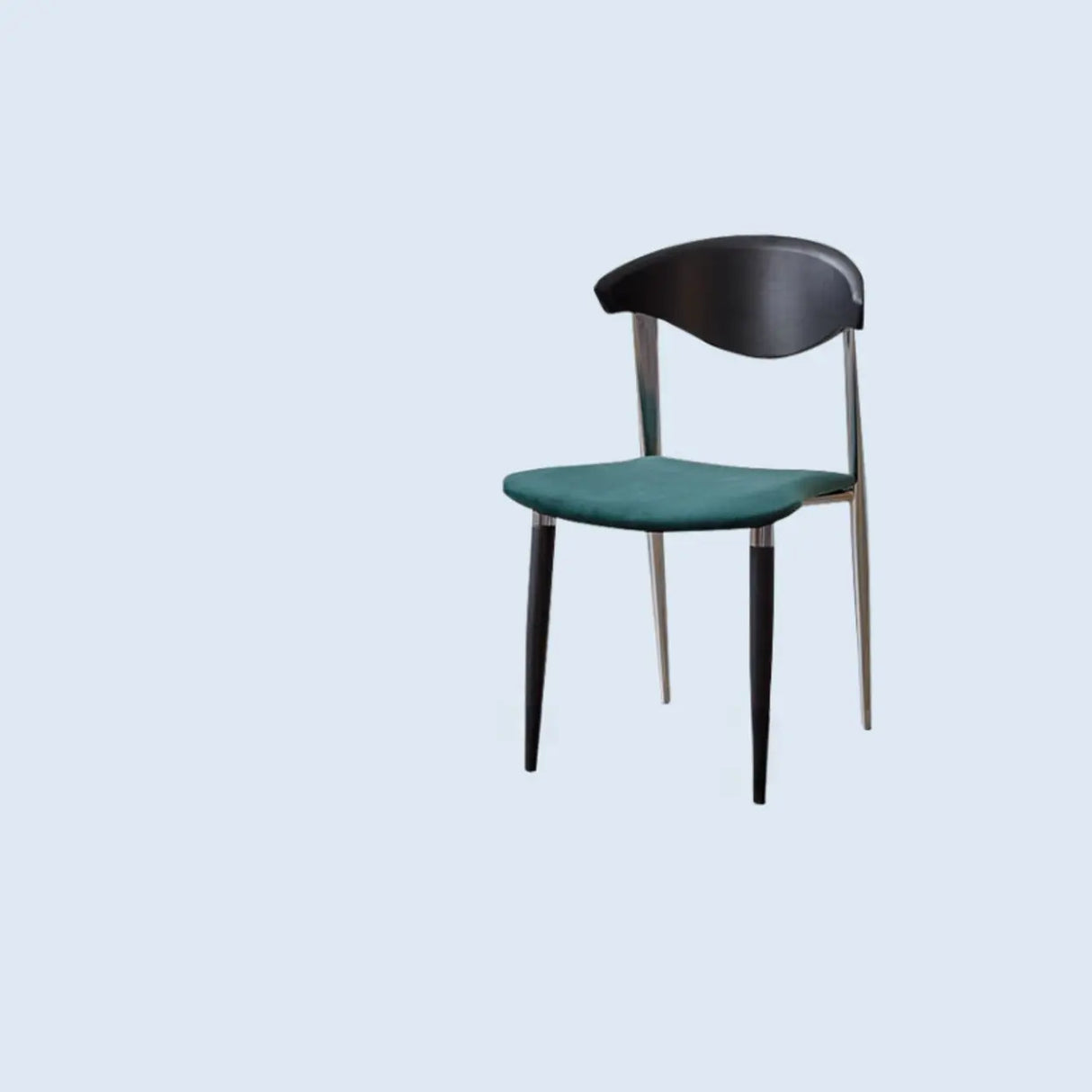 Open Curved Back Upholstered Wood Dining Chair Cherry Image - 20