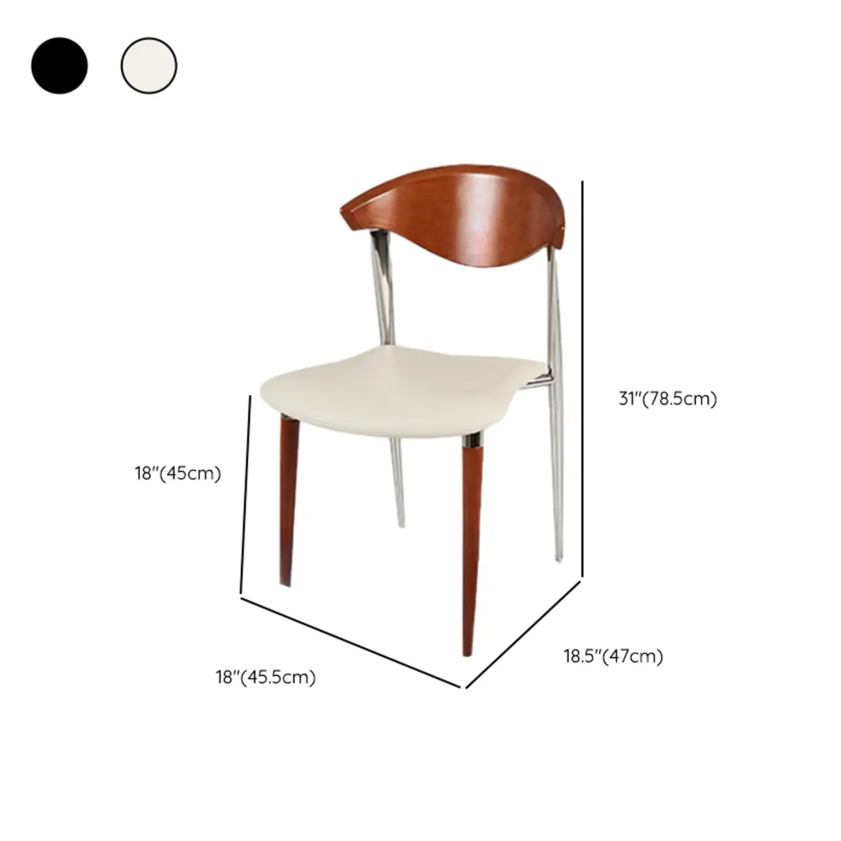 Open Curved Back Upholstered Wood Dining Chair Cherry Image - 23