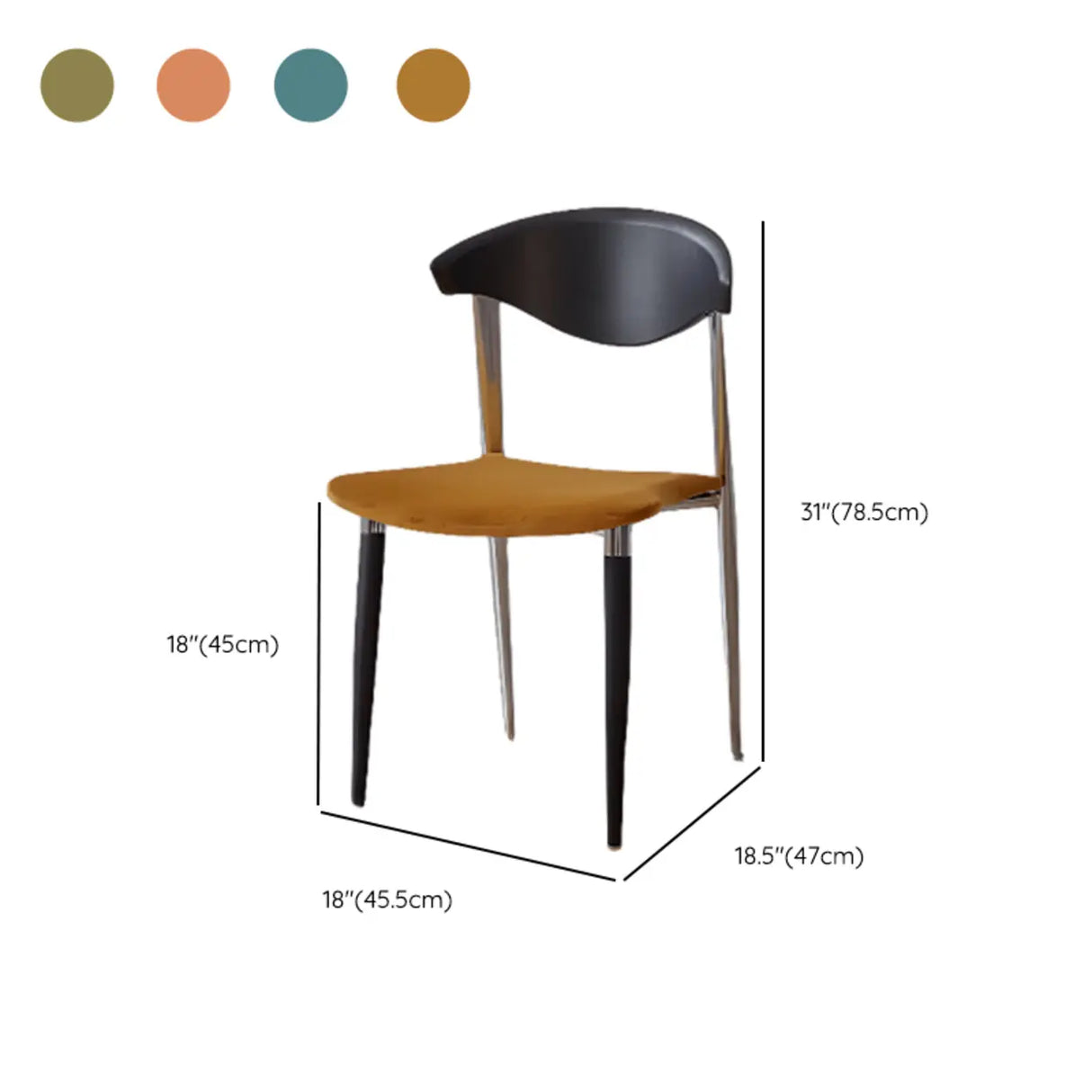 Open Curved Back Upholstered Wood Dining Chair Cherry Image - 24