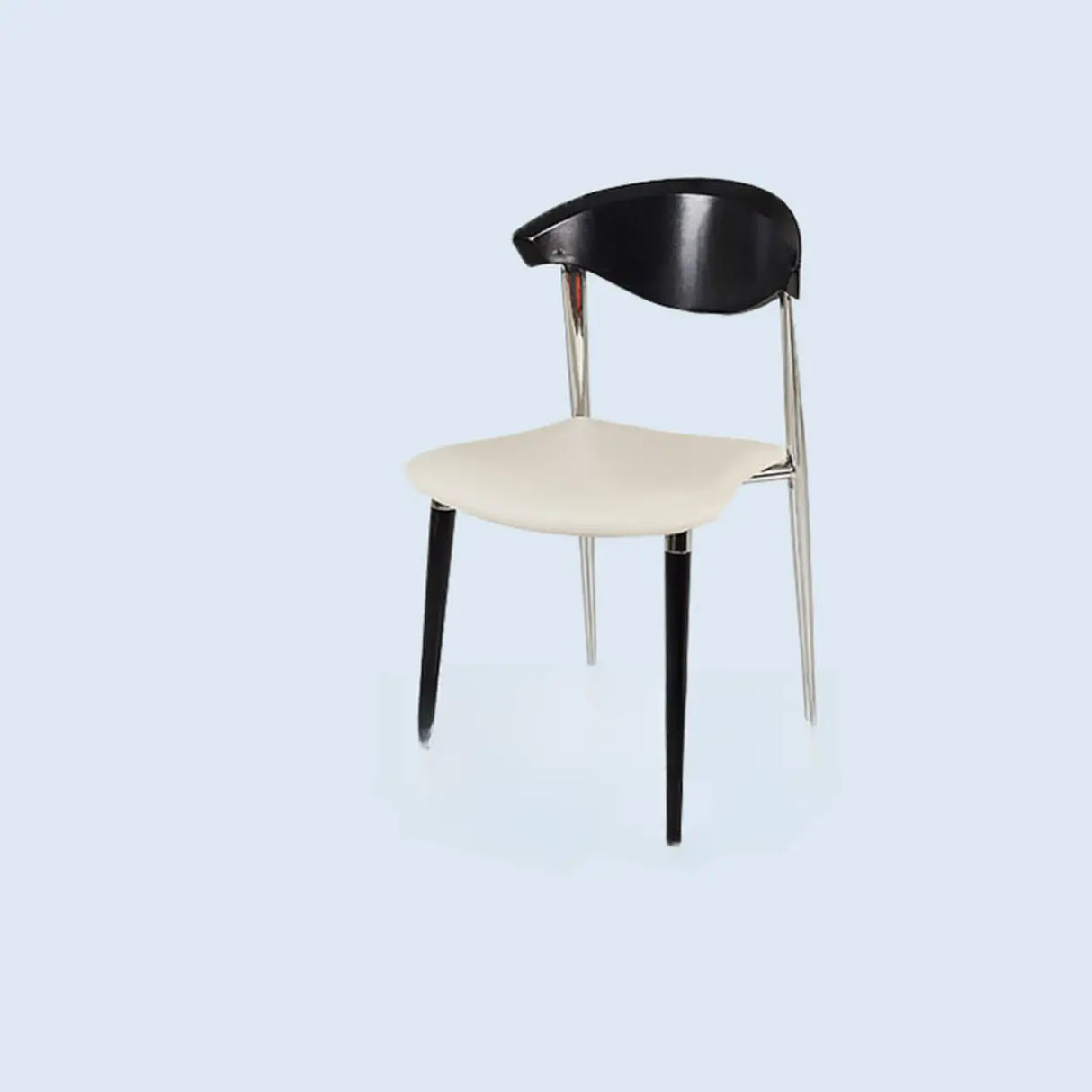 Open Curved Back Upholstered Wood Dining Chair Cherry Image - 2