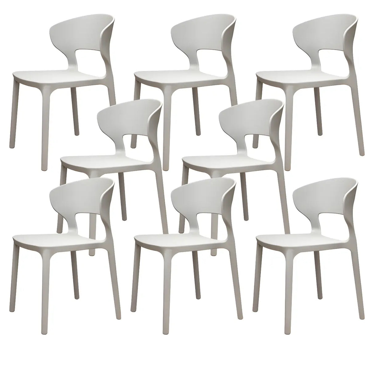 Open Low Back Armless Dining Side Chair in Multi-Color Image - 21