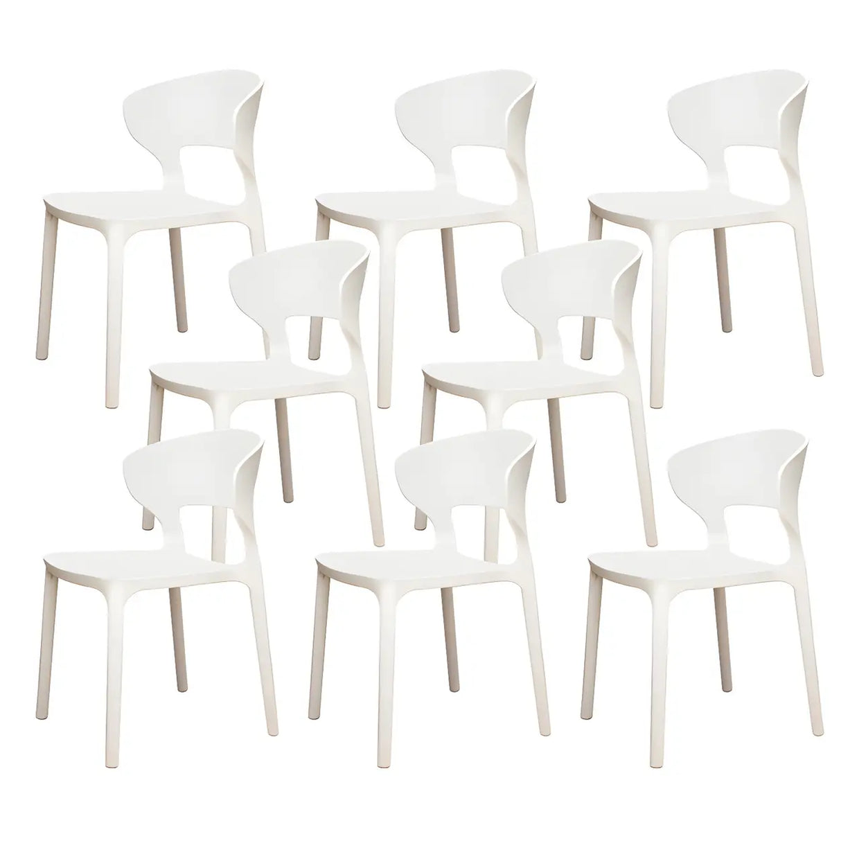 Open Low Back Armless Dining Side Chair in Multi-Color Image - 25