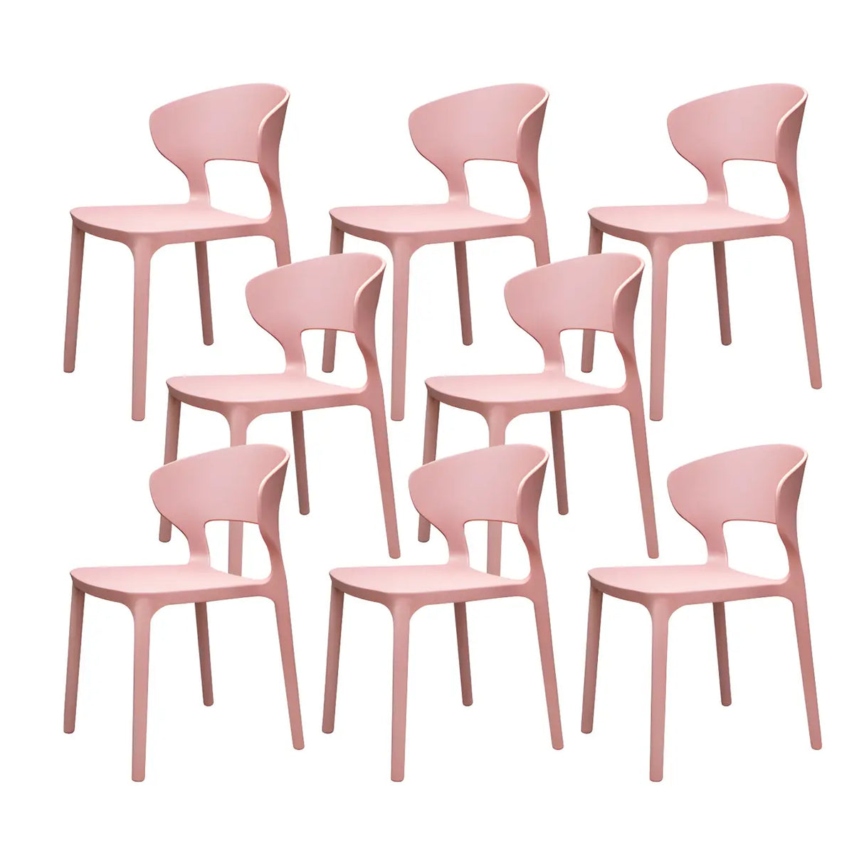 Open Low Back Armless Dining Side Chair in Multi-Color Image - 29