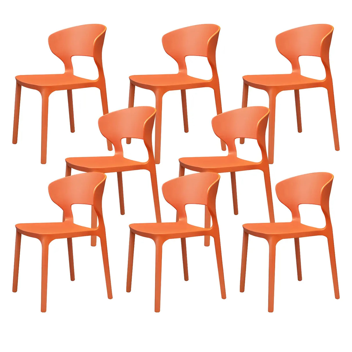 Open Low Back Armless Dining Side Chair in Multi-Color Image - 37