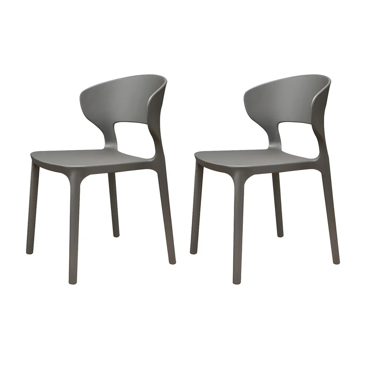 Open Low Back Armless Dining Side Chair in Multi-Color Image - 9