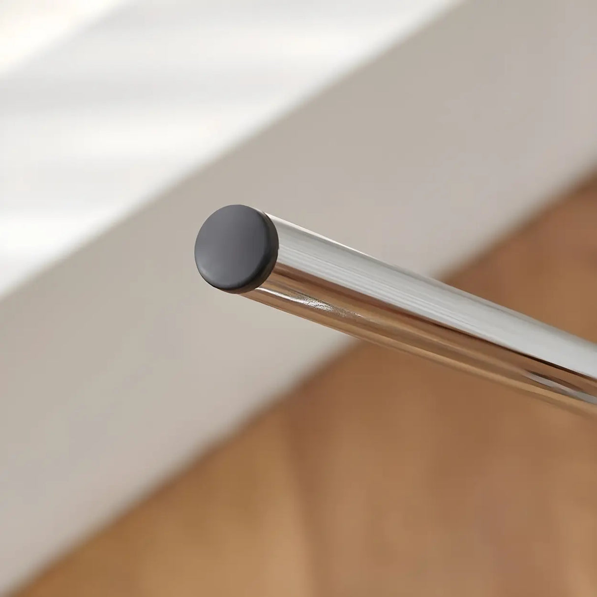 Open Low Back Faux Leather Steel Dining Side Chair Image - 7