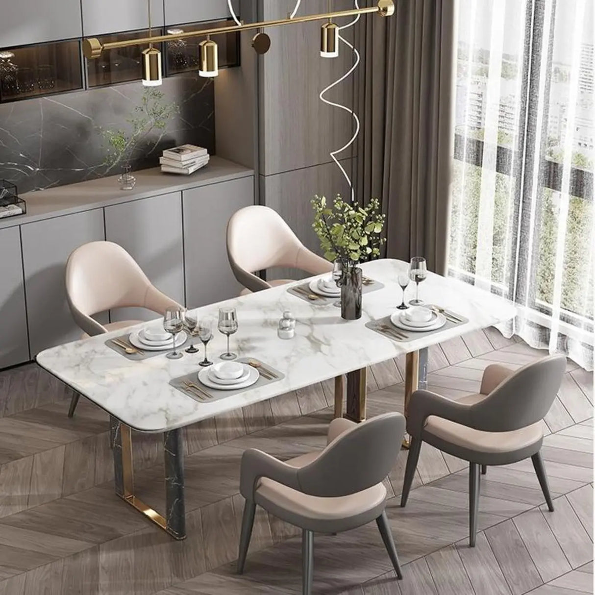 Open Standard Back Heights Faux Leather Arm Chair Image - 19