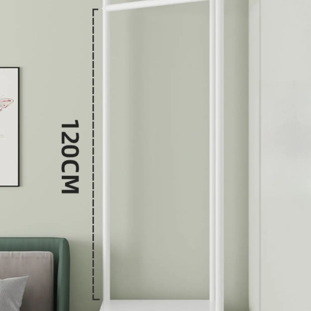 Open Storage Bedside Metal Hall Tree with Shelves Image - 4