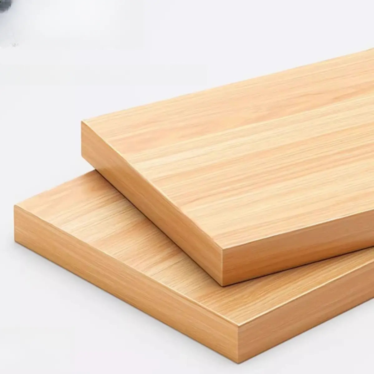 Open Storage Square Wood Warm White 2 Shelves Nightstand Image - 8