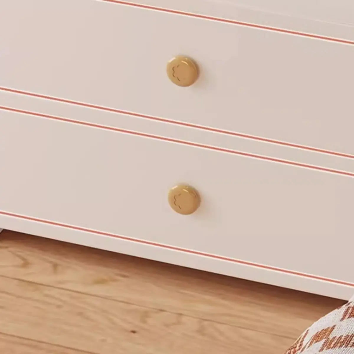 Open Storage Square Wood Warm White 2 Shelves Nightstand Image - 9