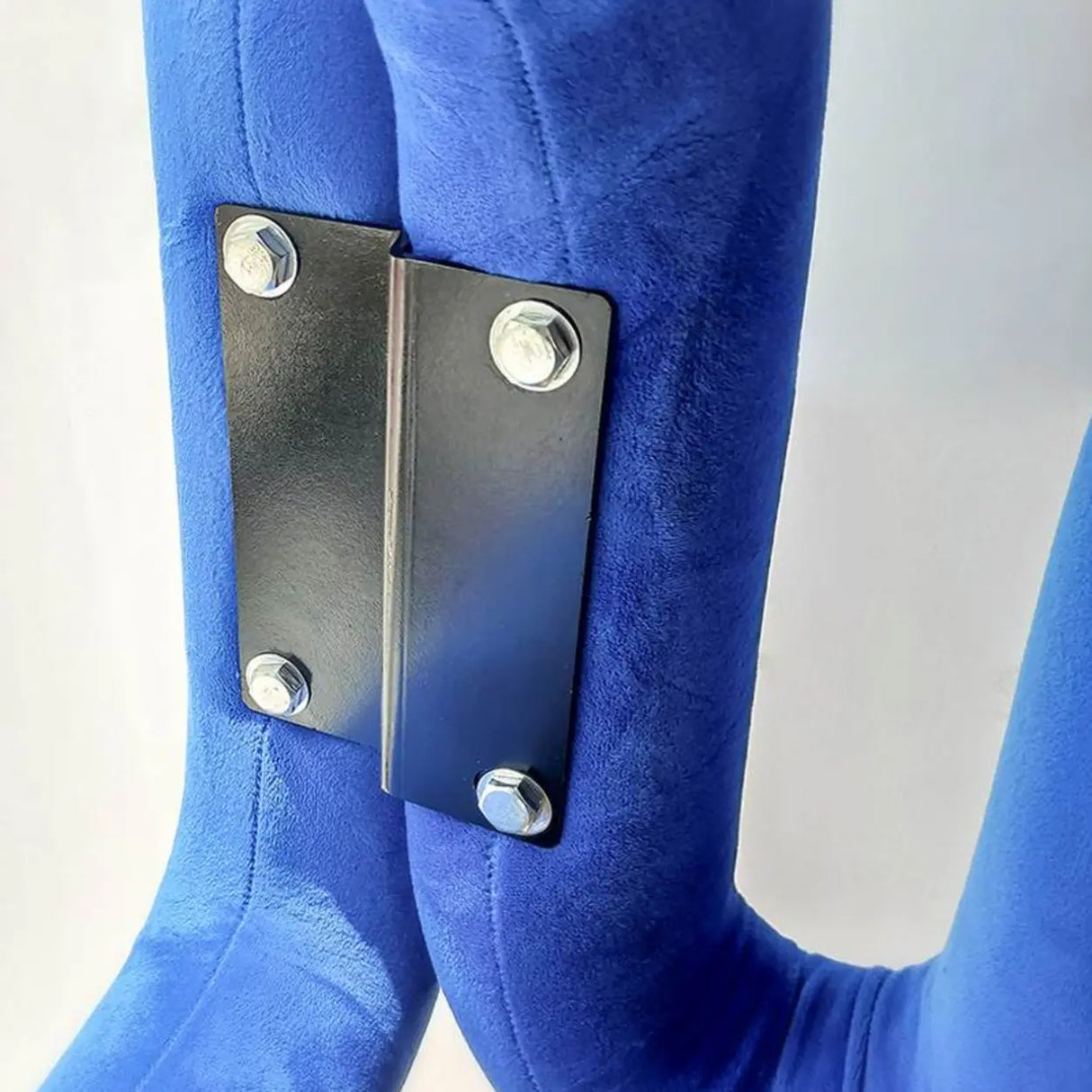 Open Unique Shaped Armless Upholstered Dining Chairs Image - 11