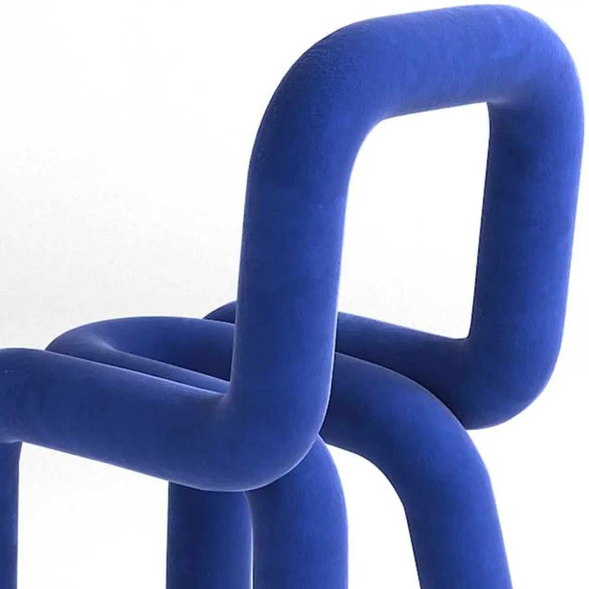 Open Unique Shaped Armless Upholstered Dining Chairs Image - 14