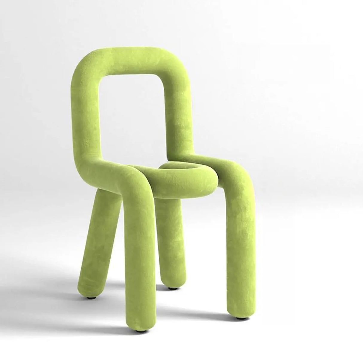 Open Unique Shaped Armless Upholstered Dining Chairs Image - 15