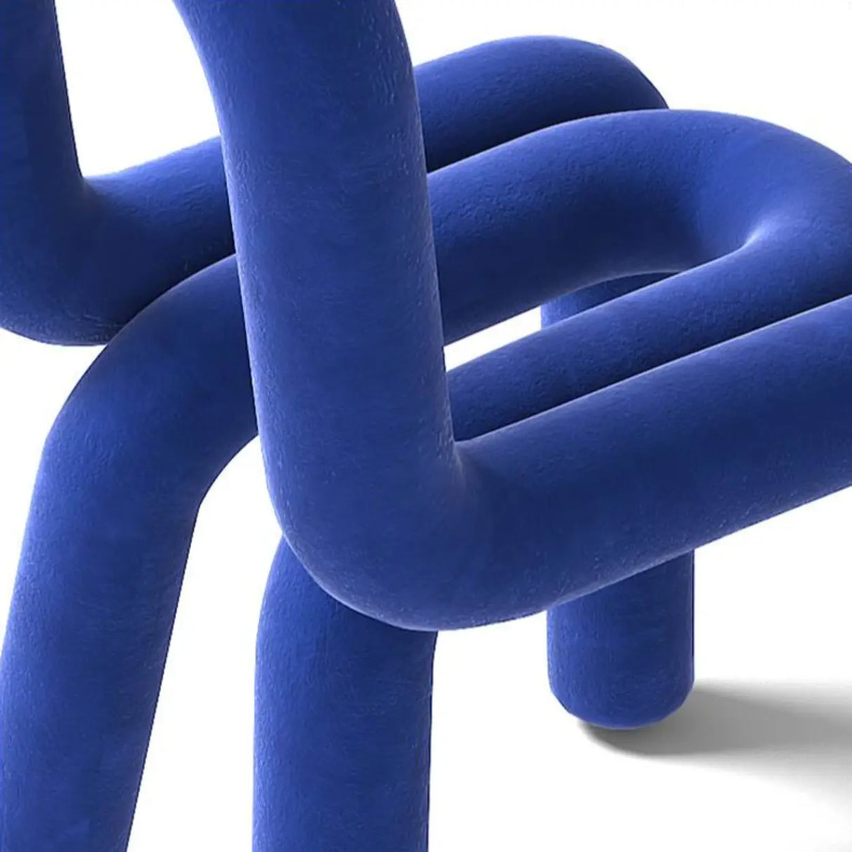 Open Unique Shaped Armless Upholstered Dining Chairs Image - 18