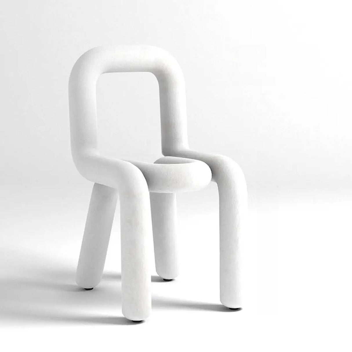 Open Unique Shaped Armless Upholstered Dining Chairs Image - 19