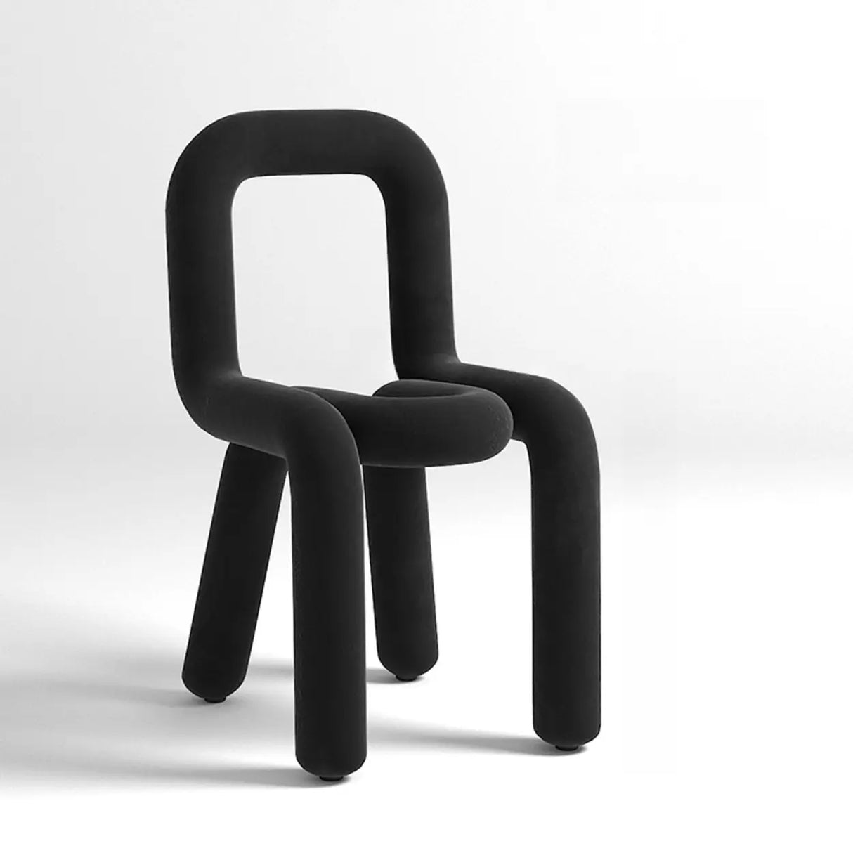 Open Unique Shaped Armless Upholstered Dining Chairs Image - 21