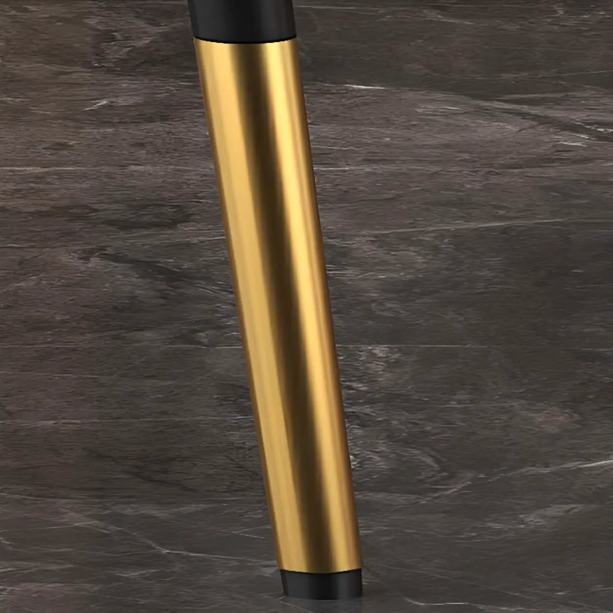 Orange Curved Leather Tall Bistro Stool with Armrest Image - 12