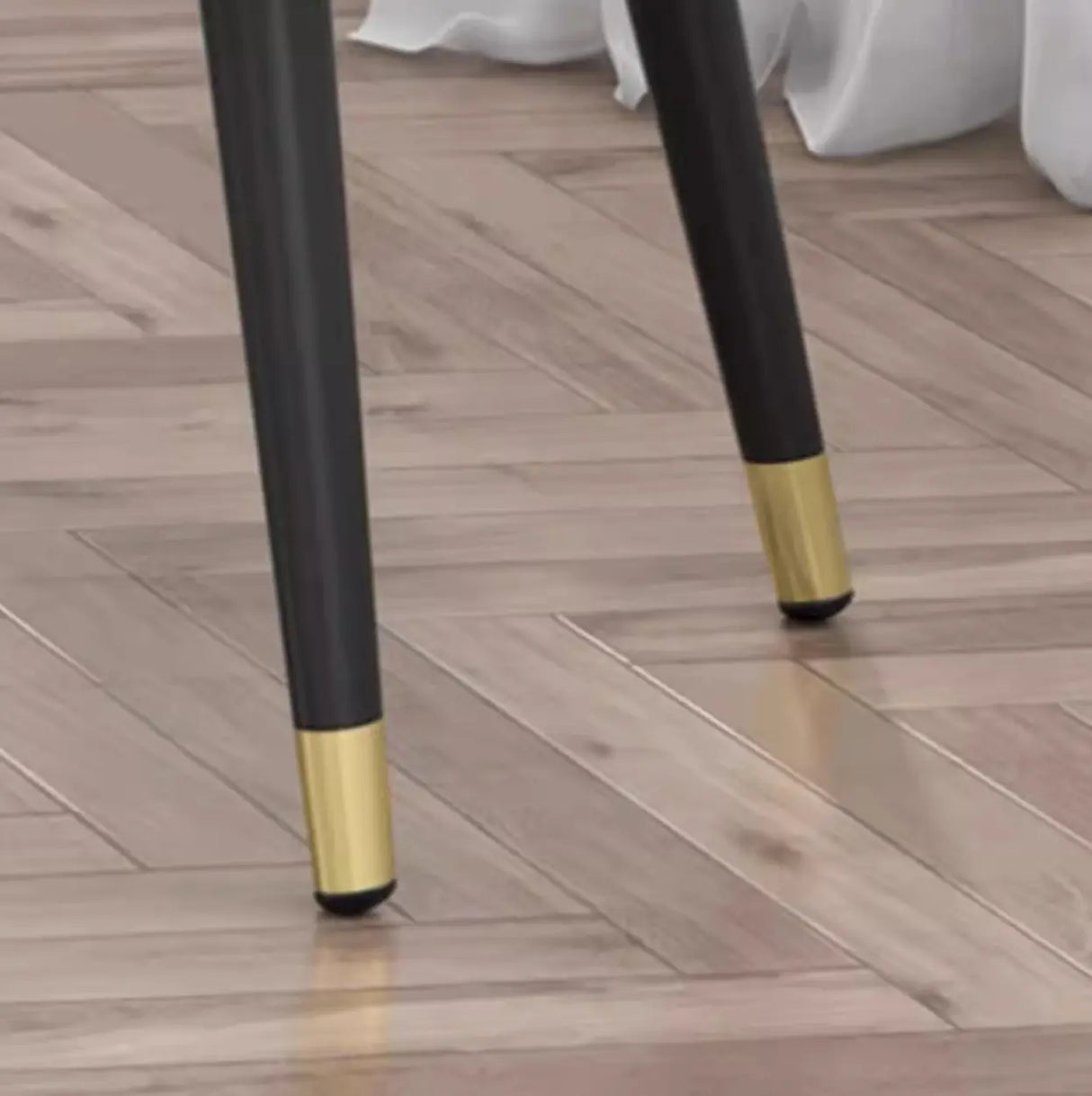 Orange Faux Leather Cushioned Bedroom Bench with Legs Image - 11