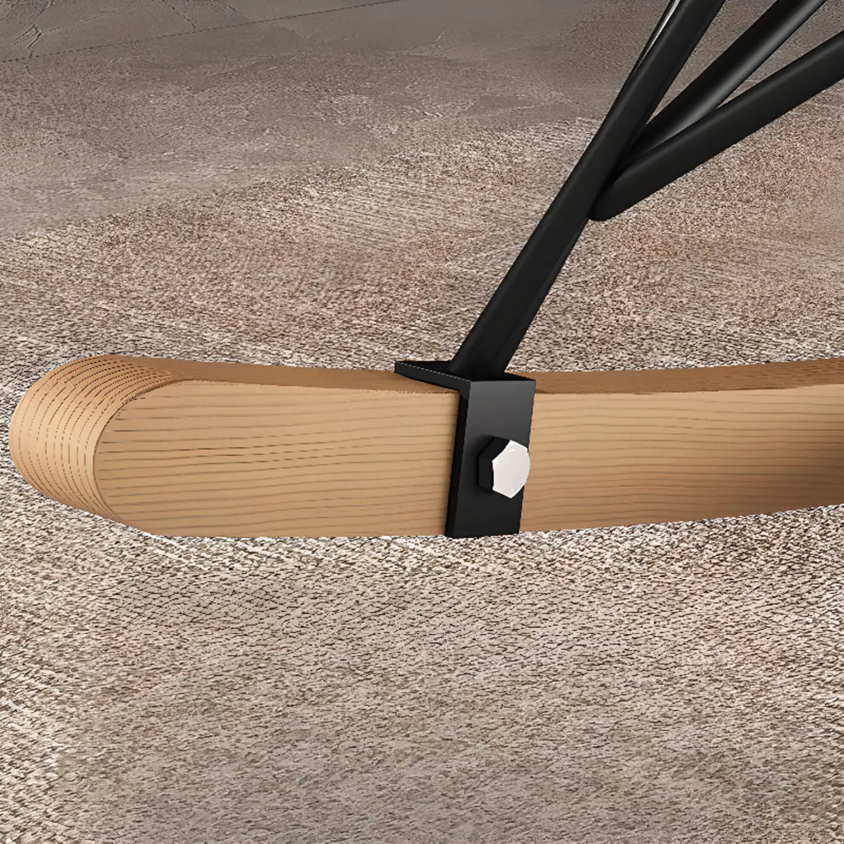 Orange Finish Stain Resistant Upholstered Rocking Chair Image - 6