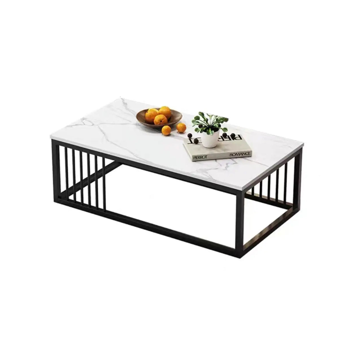 Orange Gray Leather Rectangular Loveseat with Table Image - 15