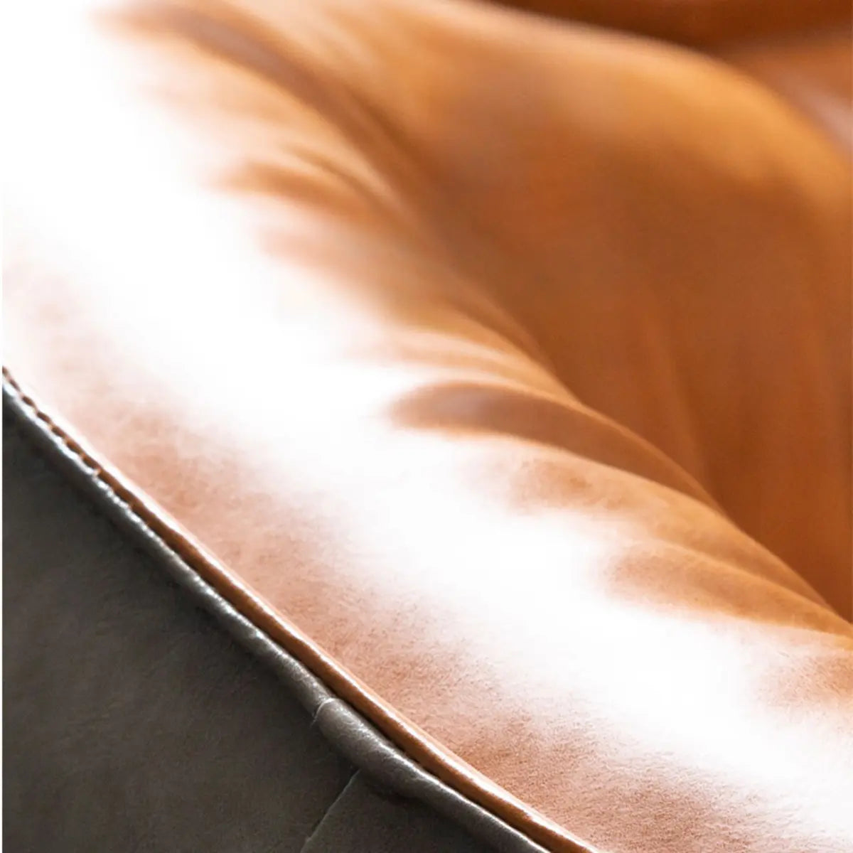 Orange Houndstooth Linen Fixed Back Foam Fill Arm Chair Image - 8