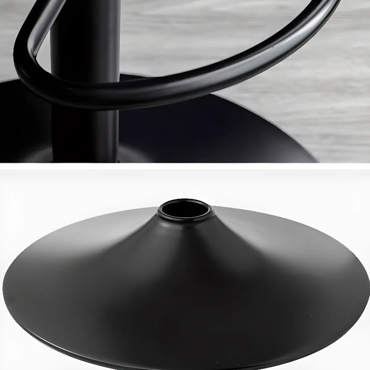 Orange Leather Armrest Adjustable Swivel Bar Stool Image - 14