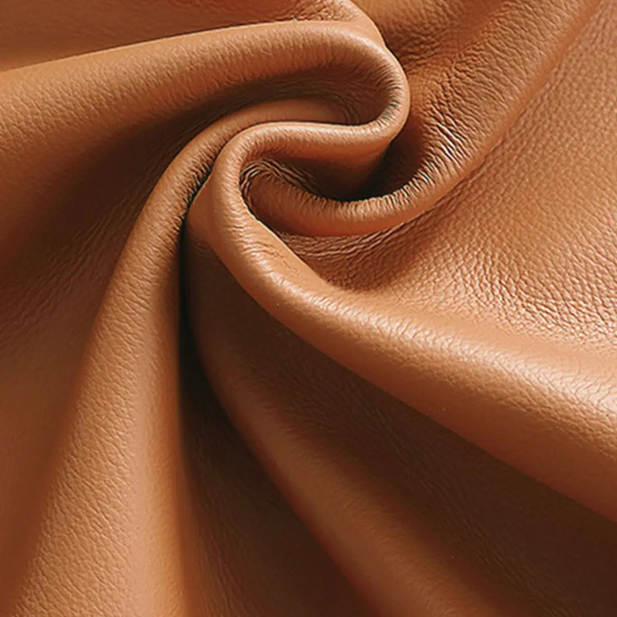 Orange Swivel Leather Adjustable Office Chair with Arms Image - 9