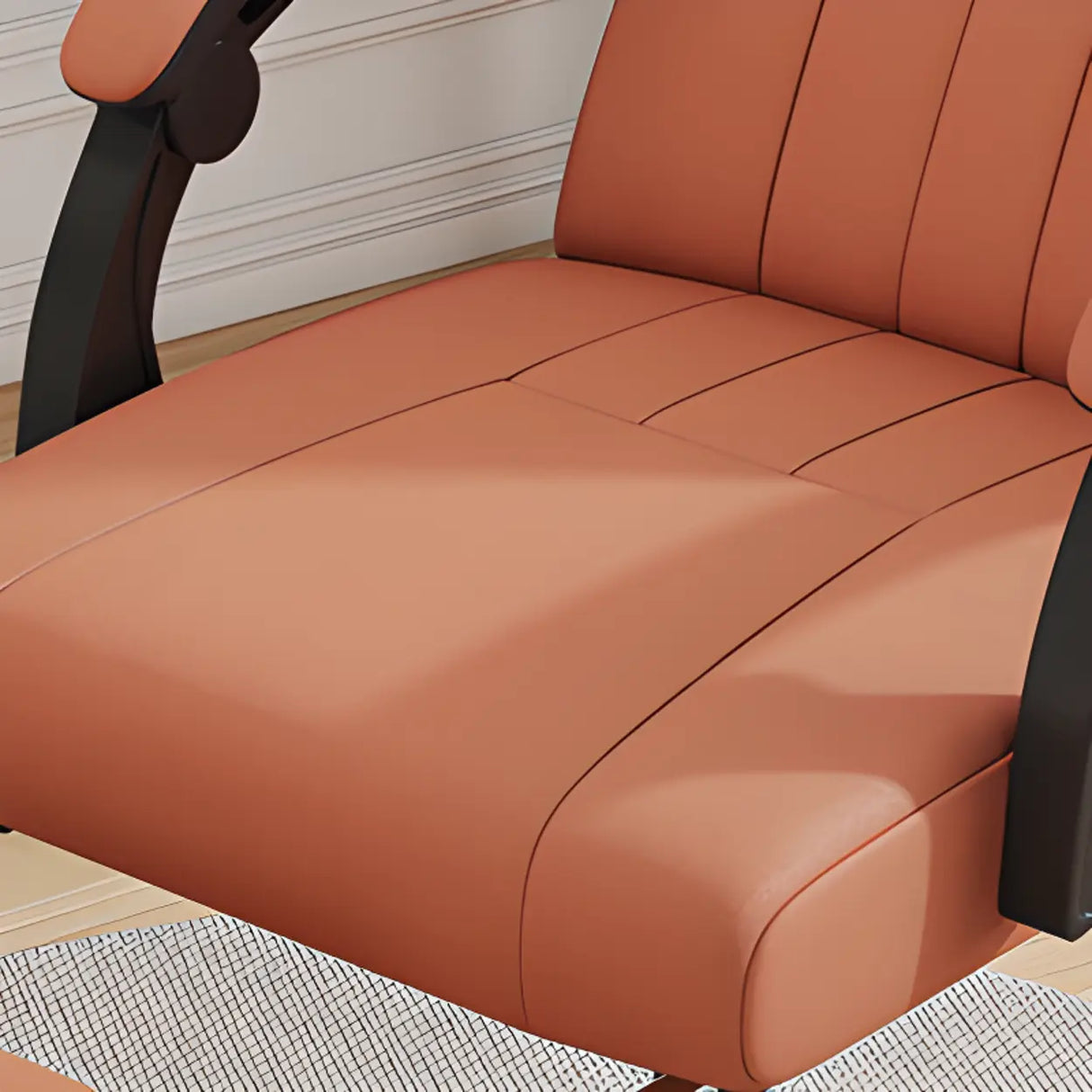 Orange Swivel Recliner Adjustable Ergonomic Office Chair Image - 14
