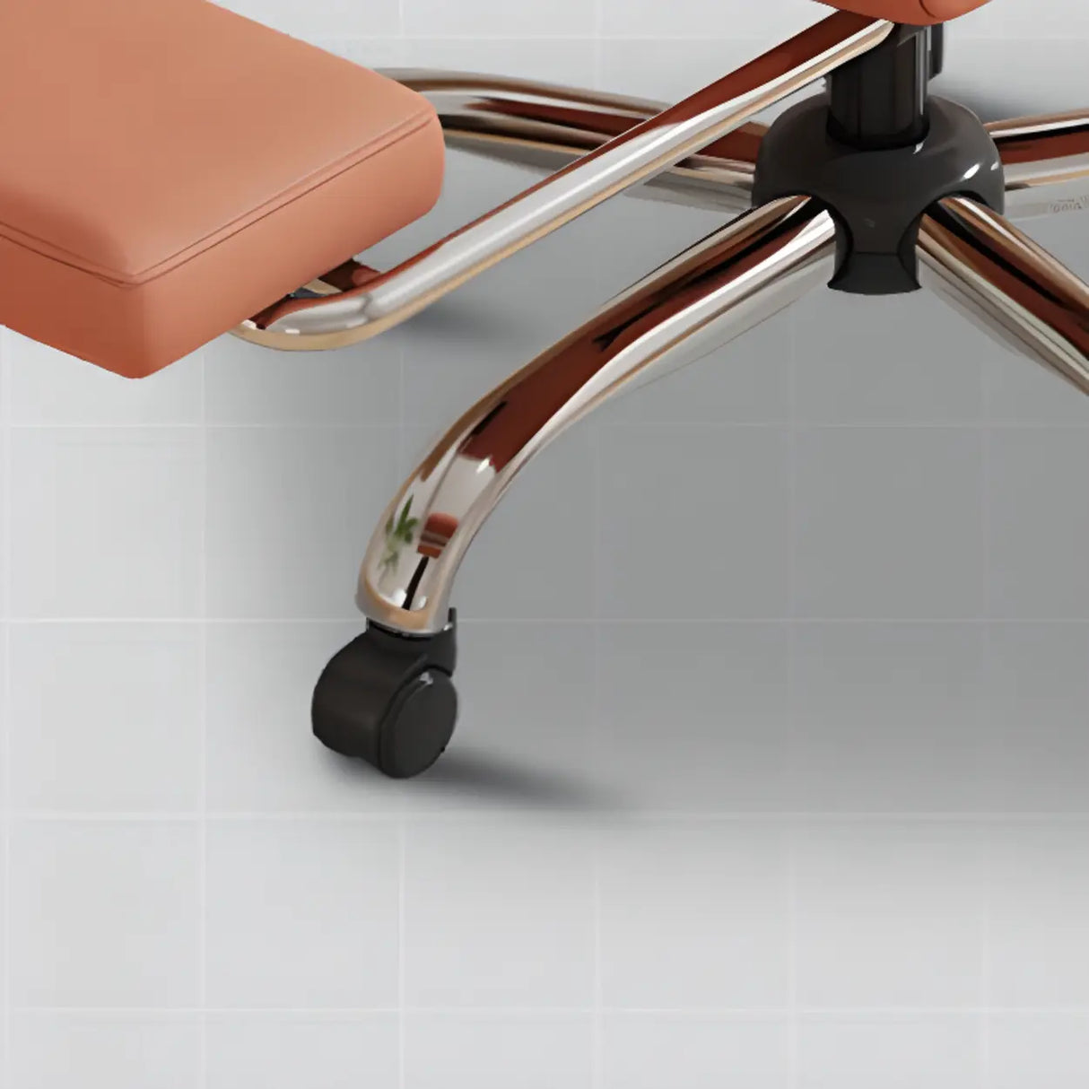 Orange Swivel Recliner Adjustable Ergonomic Office Chair Image - 18