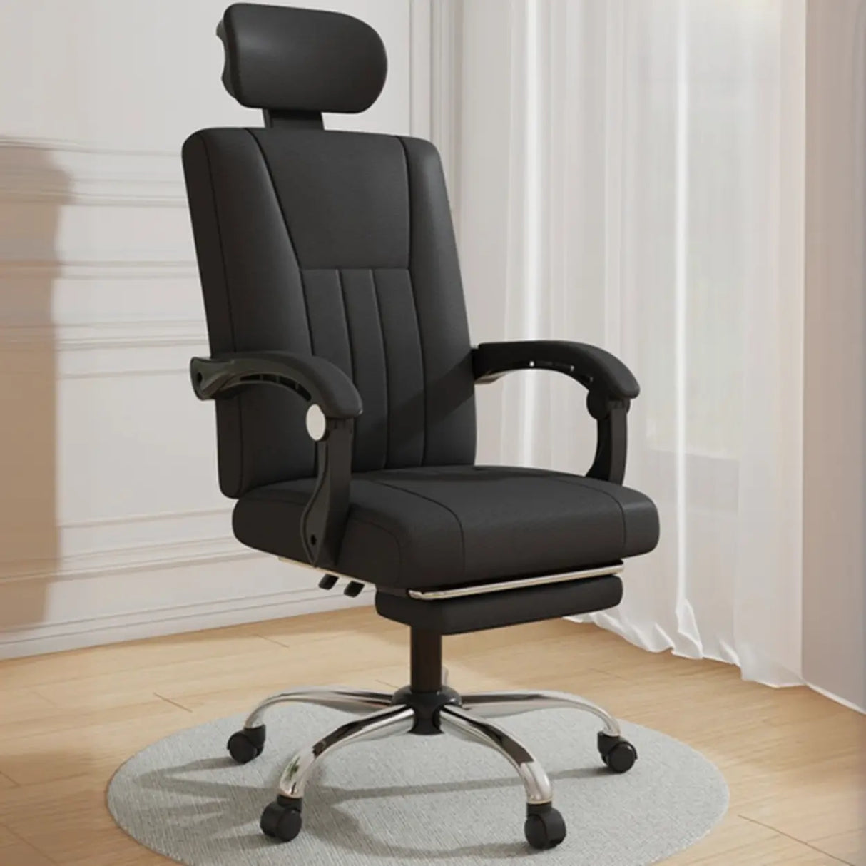 Orange Swivel Recliner Adjustable Ergonomic Office Chair Image - 6