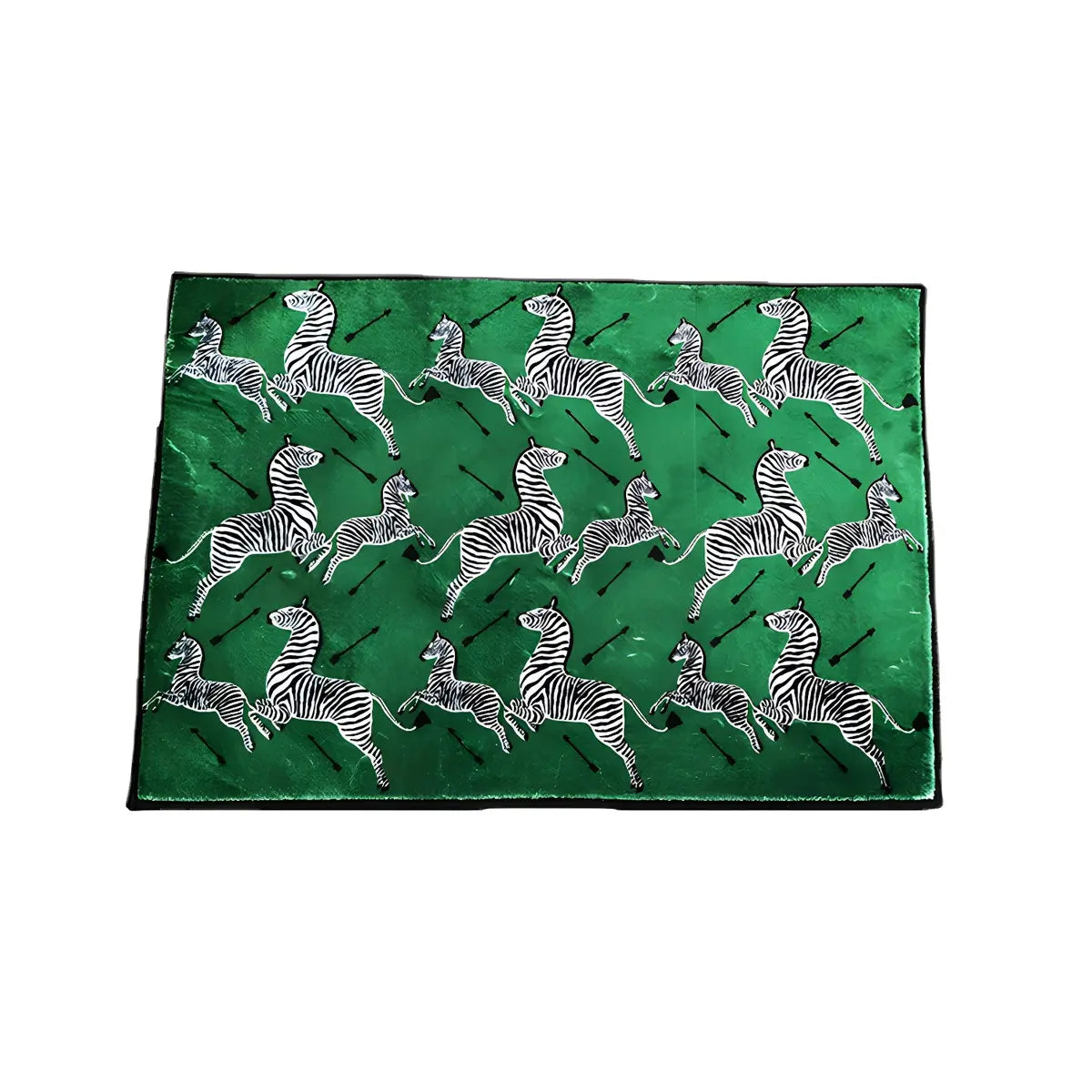 Orange Tiger Printed Rectangular Polyester Area Rug Image - 7