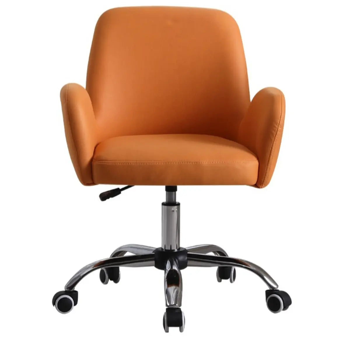 Orange Trendy Adjustable PU Office Chair with Wheels Image - 10