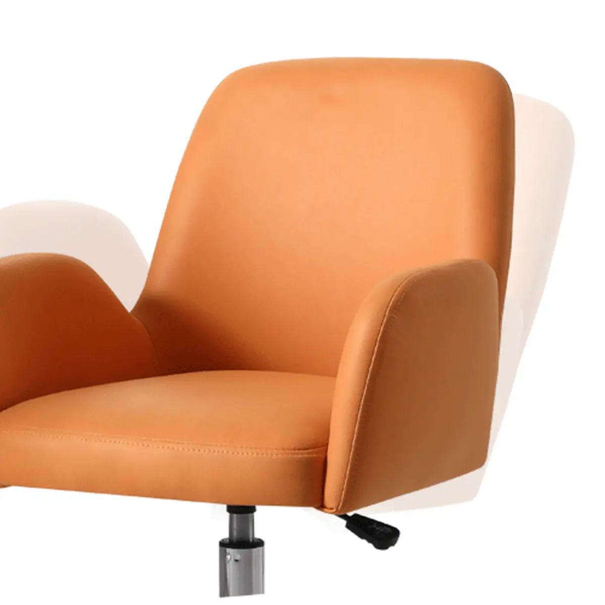 Orange Trendy Adjustable PU Office Chair with Wheels Image - 12