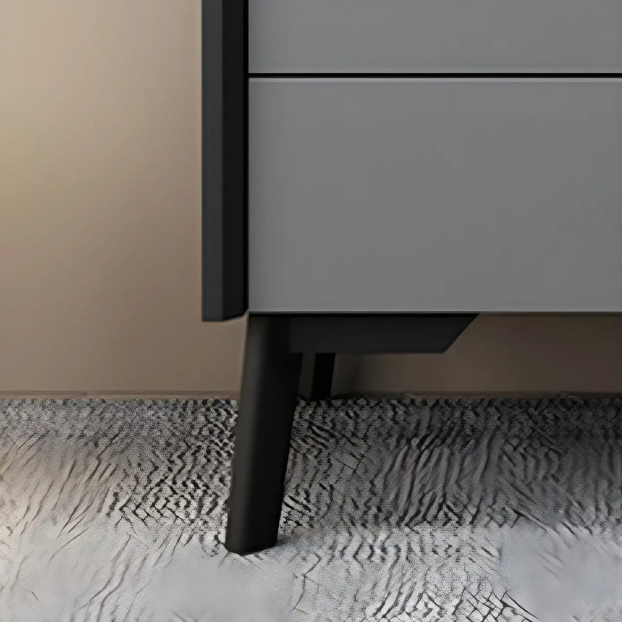 Orange Vertical Wood Soft-Close Drawers Dresser Chest Image - 16