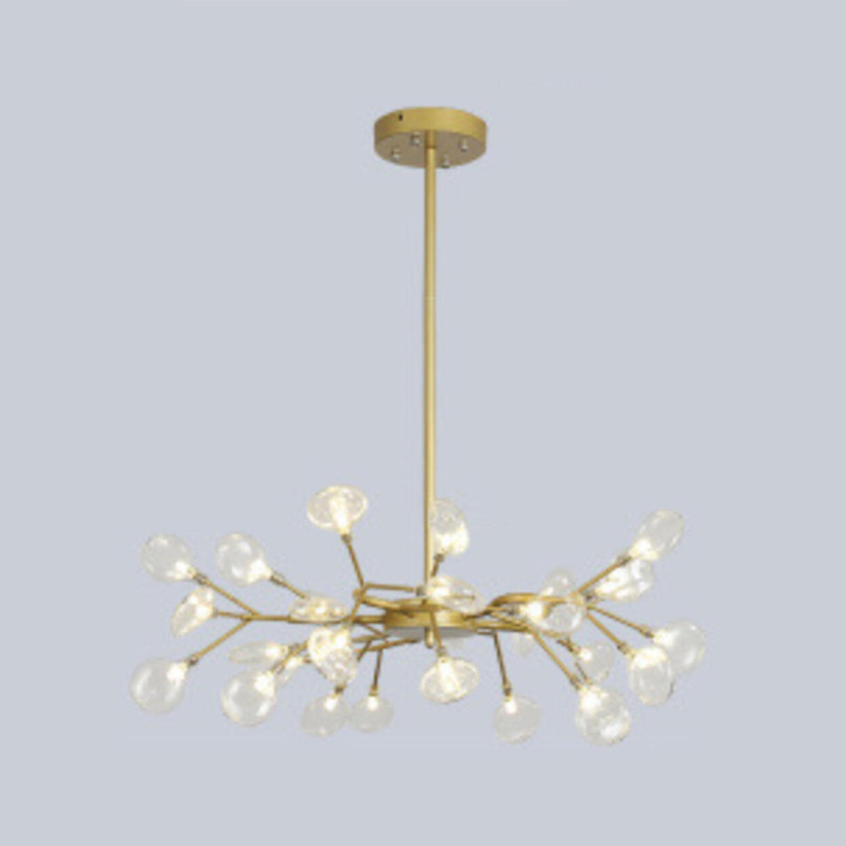 Organic Gold Branch Sputnik Acrylic Chandelier Image - 10