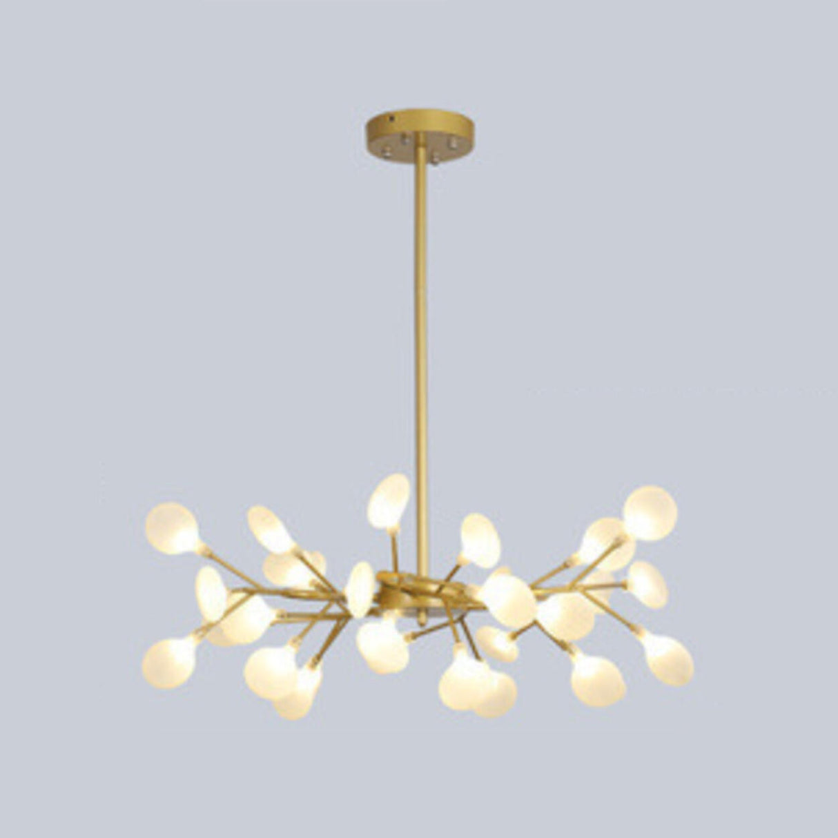 Organic Gold Branch Sputnik Acrylic Chandelier Image - 12