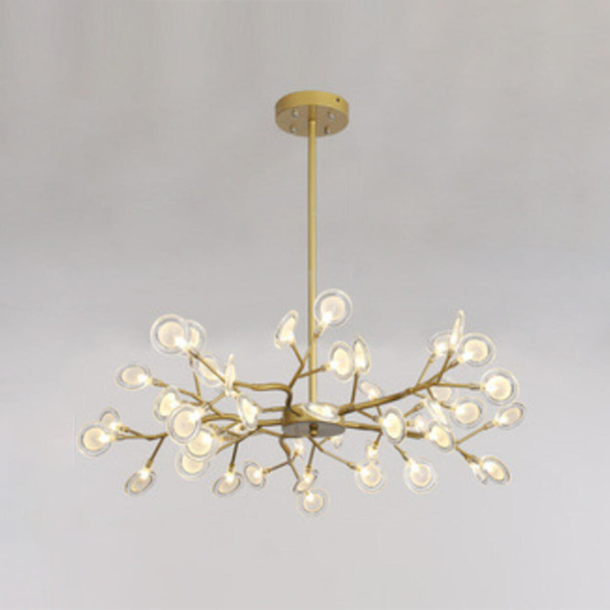 Organic Gold Branch Sputnik Acrylic Chandelier Image - 20