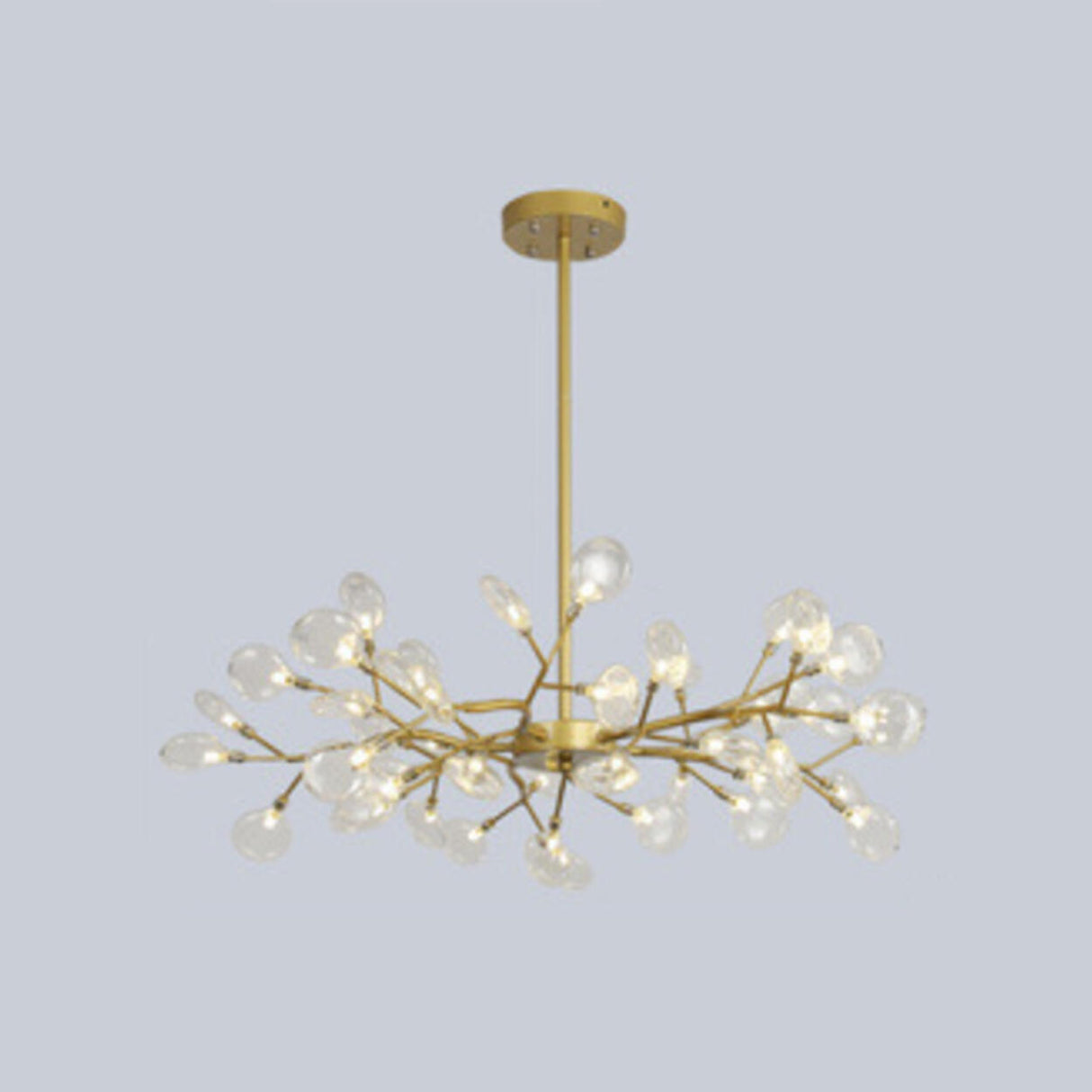 Organic Gold Branch Sputnik Acrylic Chandelier Image - 21